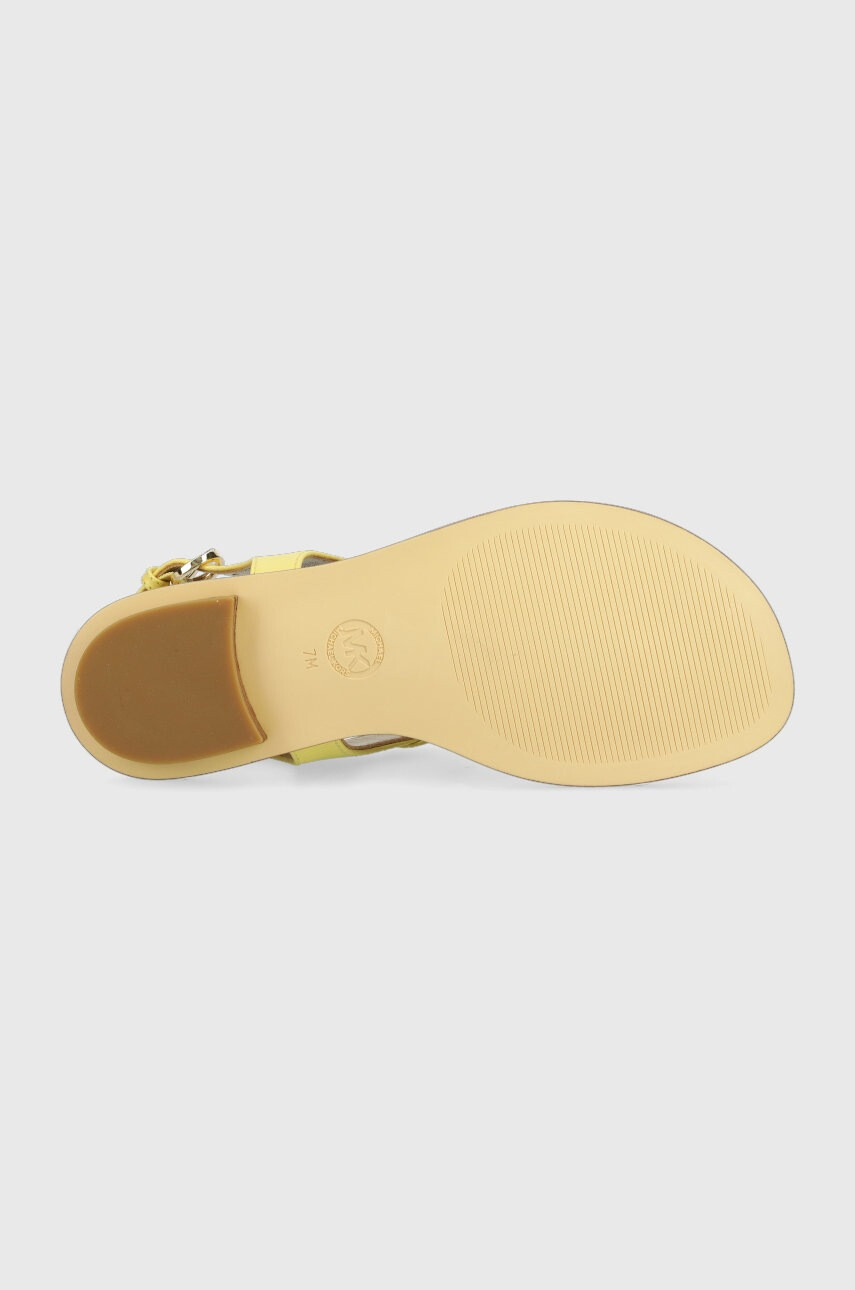 MICHAEL Michael Kors Кожени сандали Mk Plate Thong в зелено - Pepit.bg