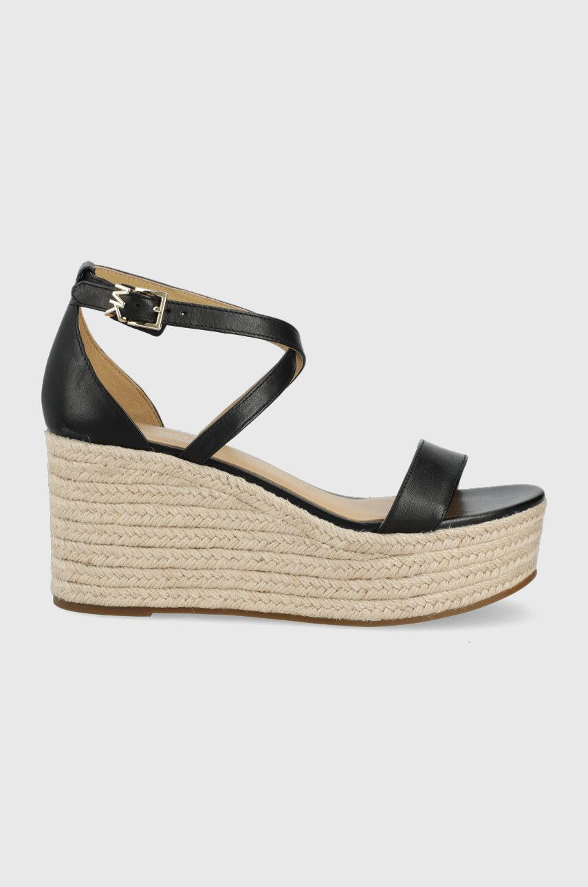 MICHAEL Michael Kors Кожени сандали Serena Wedge Espadrille - Pepit.bg