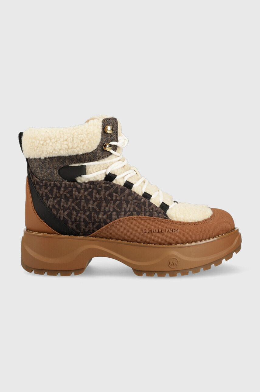 MICHAEL Michael Kors Обувки Dupree в кафяво с платформа - Pepit.bg