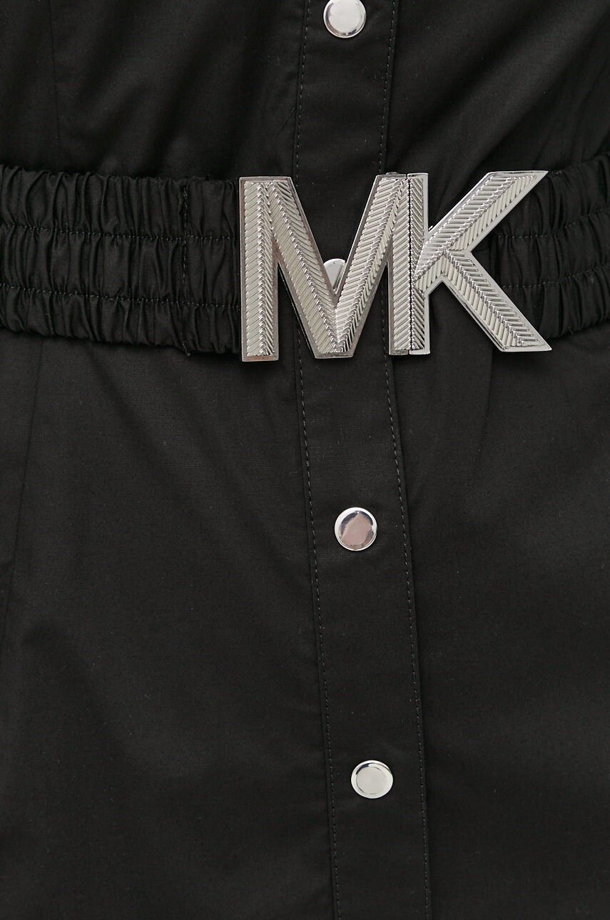 MICHAEL Michael Kors Рокля в черно къс модел разкроен модел - Pepit.bg