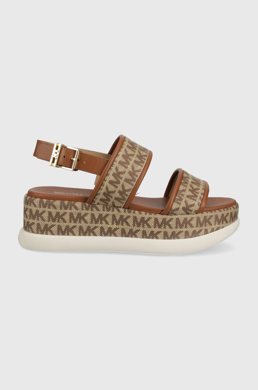 MICHAEL Michael Kors Сандали Presley Platform Sandal дамски в кафяво с платформа - Pepit.bg