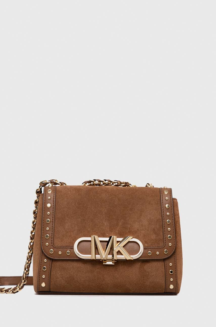 MICHAEL Michael Kors Велурена чанта в кафяво - Pepit.bg
