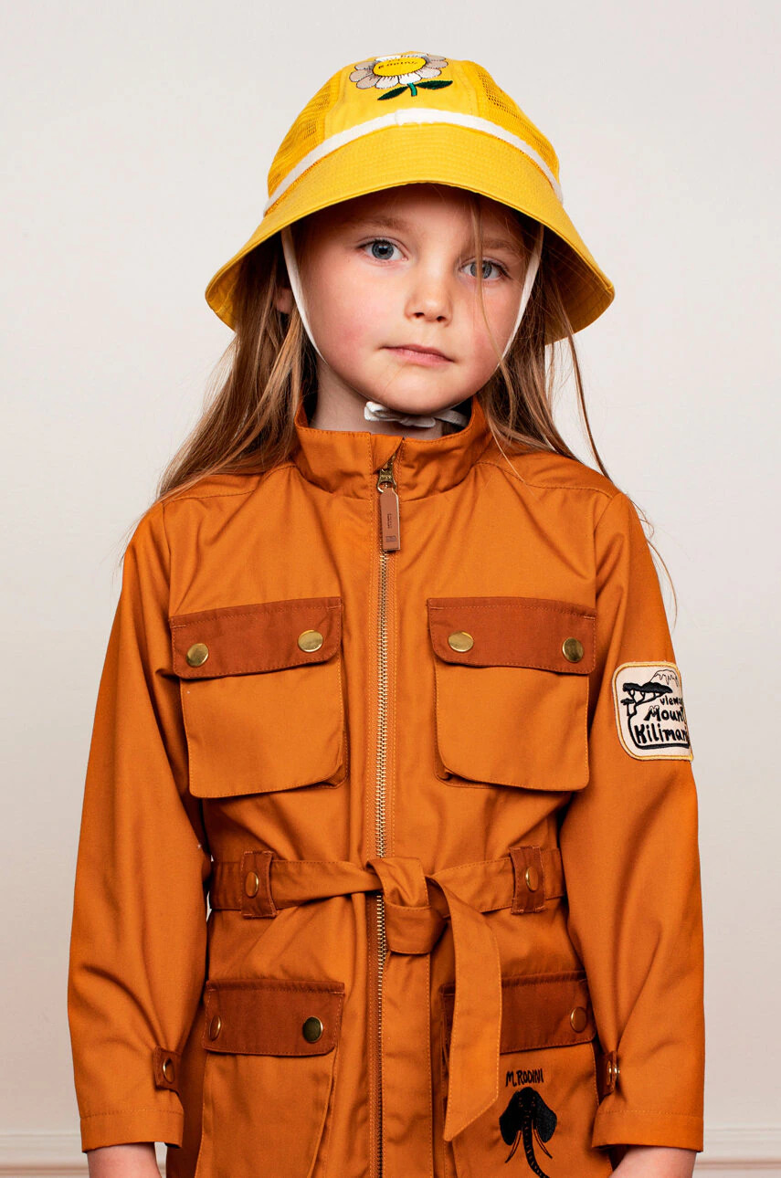 Mini Rodini Детска капела в жълто - Pepit.bg
