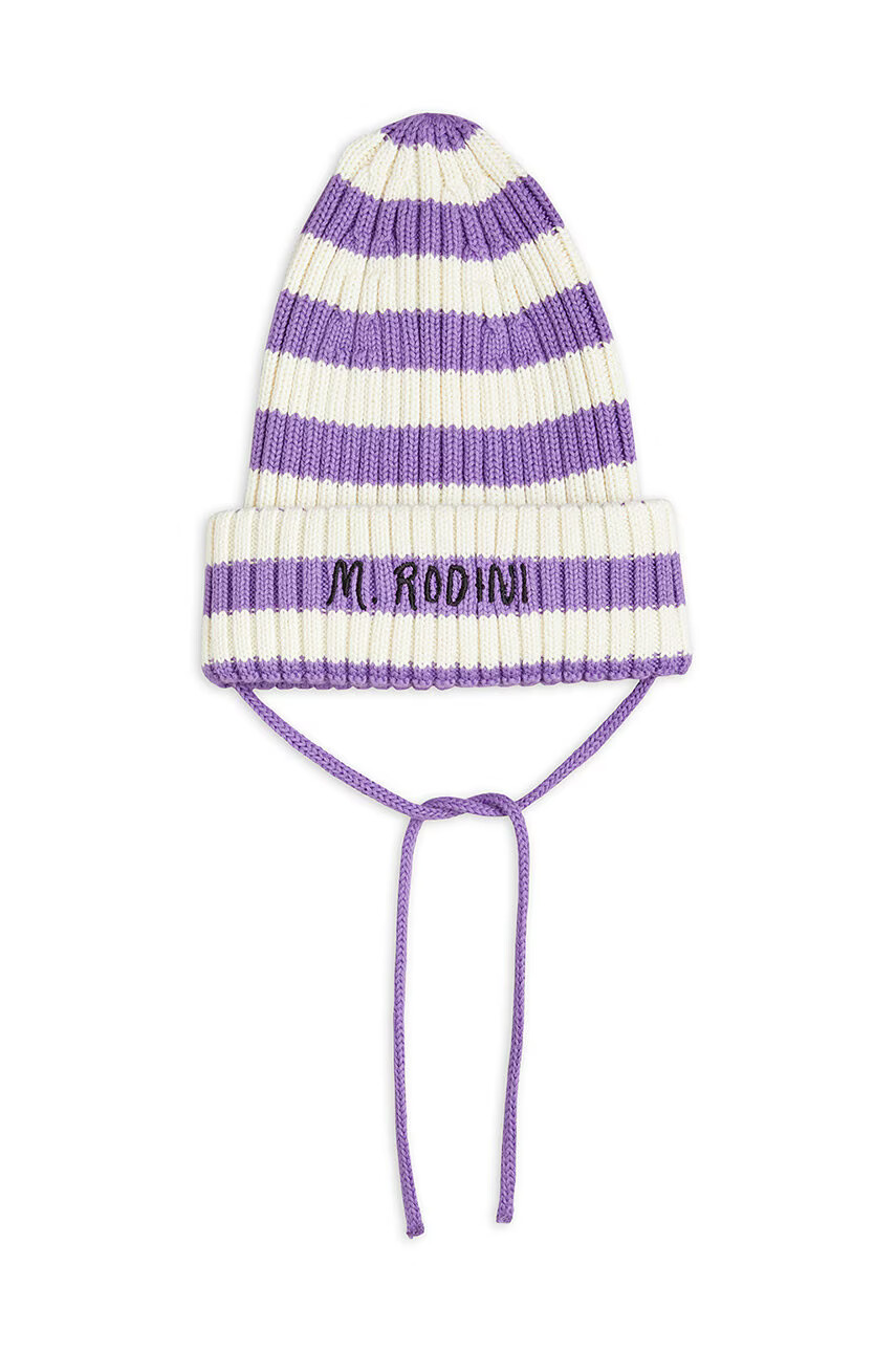 Mini Rodini Детска шапка в лилаво от памук - Pepit.bg