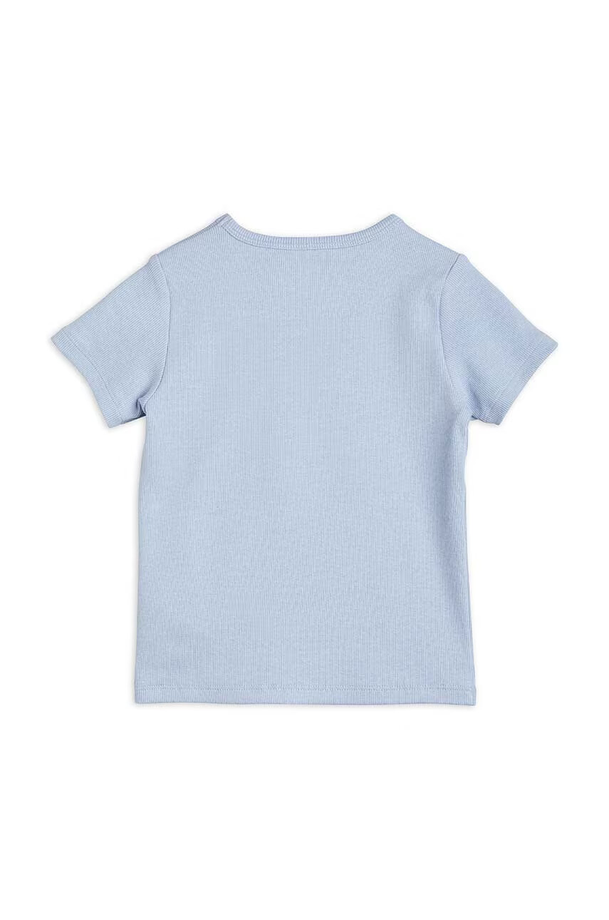 Mini Rodini Детска тениска в синьо с десен - Pepit.bg