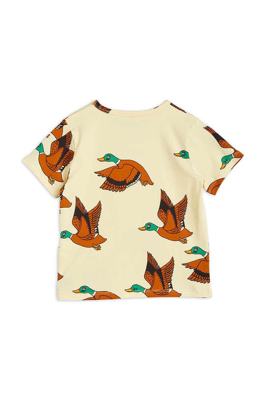 Mini Rodini Детска тениска в бяло с десен - Pepit.bg