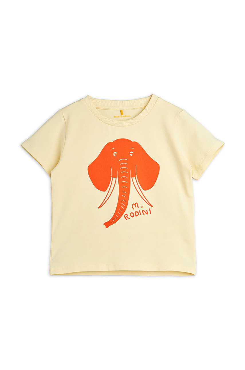 Mini Rodini Детска тениска в жълто с десен - Pepit.bg