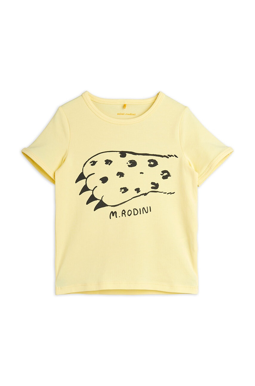 Mini Rodini Детска тениска в бежово с десен - Pepit.bg