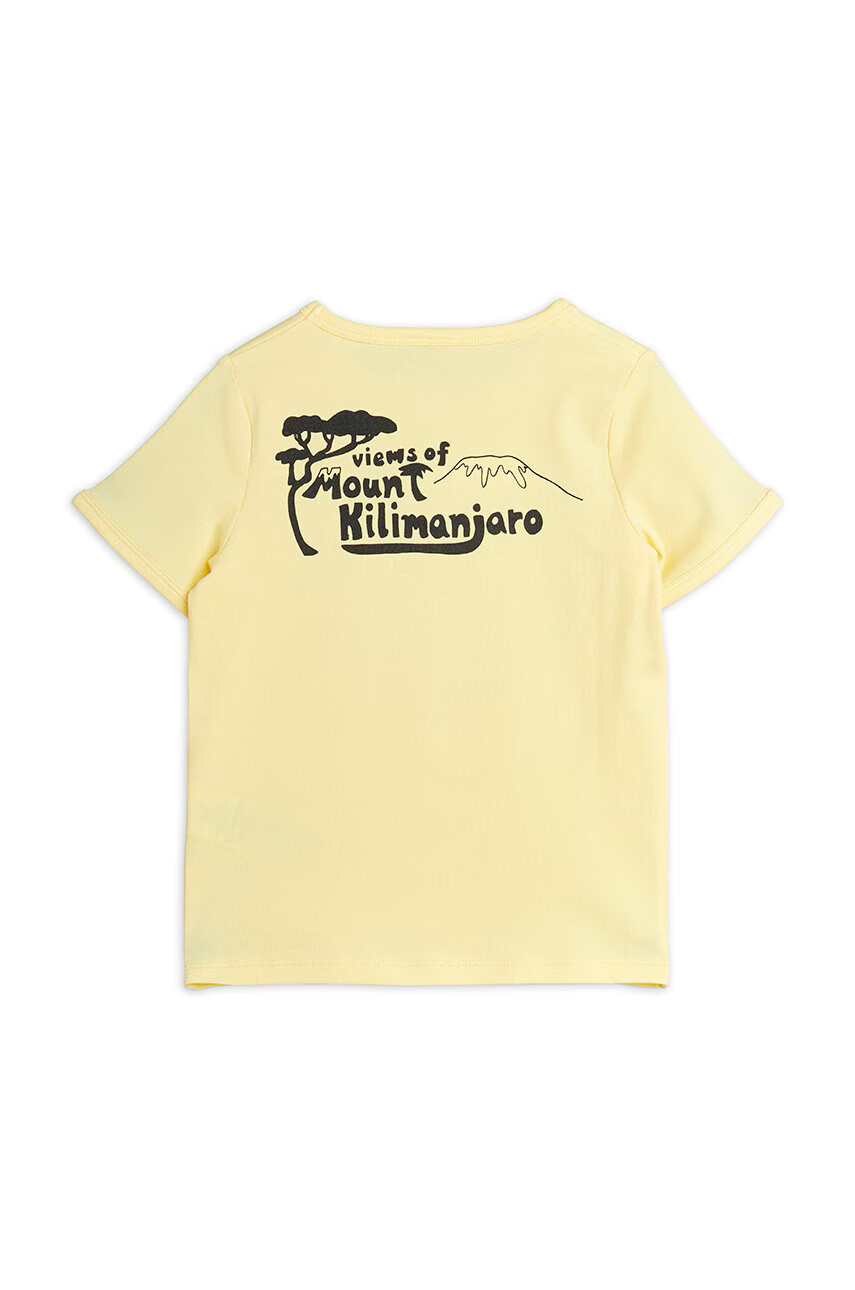 Mini Rodini Детска тениска в бежово с десен - Pepit.bg