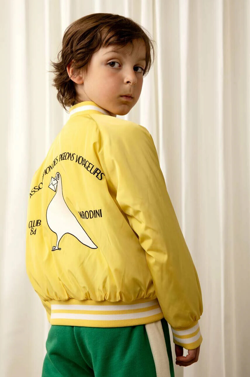 Mini Rodini Детско яке бомбър в жълто - Pepit.bg