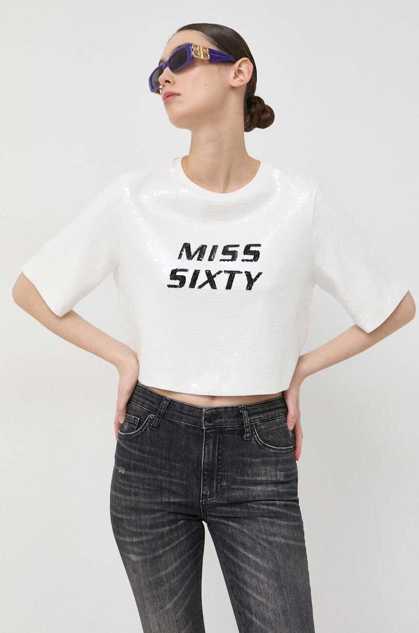 Miss Sixty Тениска в бяло - Pepit.bg