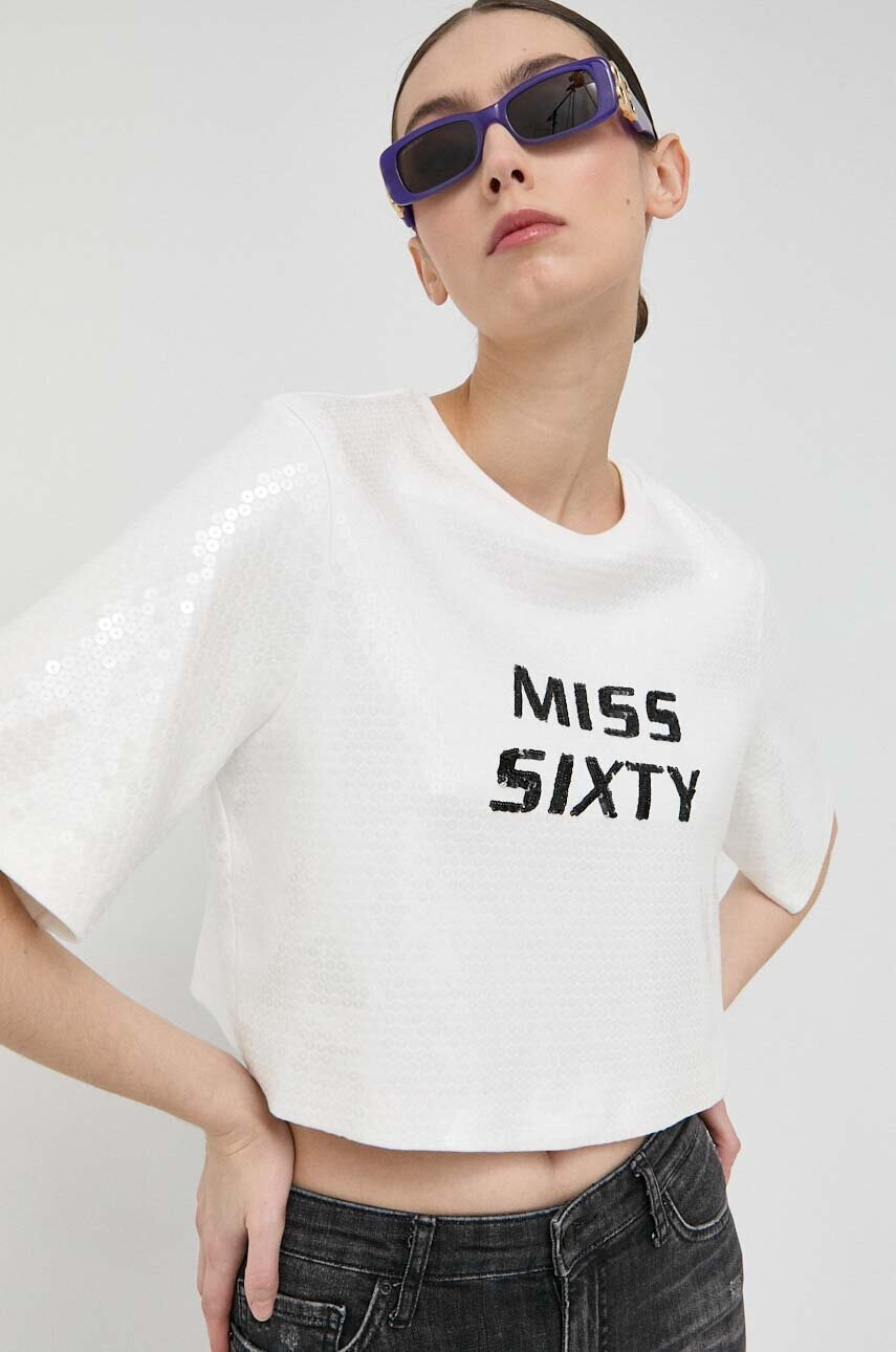 Miss Sixty Тениска в бяло - Pepit.bg