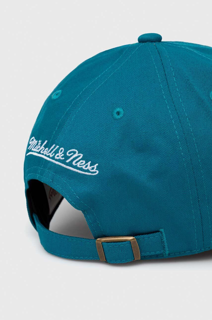 Mitchell&Ness Памучна шапка с козирка San Jose Sharks в тюркоазено с апликация - Pepit.bg