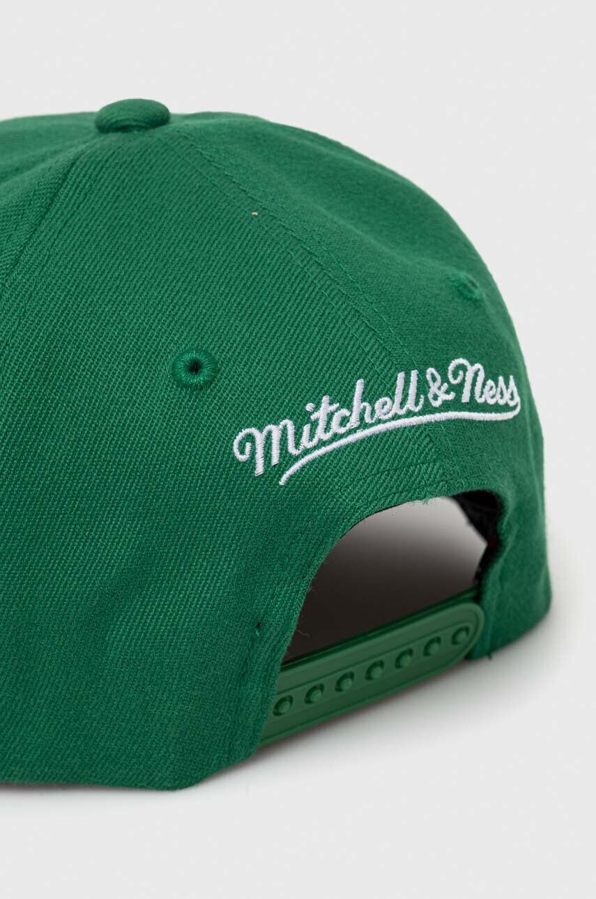 Mitchell&Ness Шапка с козирка с вълна Boson Celtics в зелено с апликация - Pepit.bg