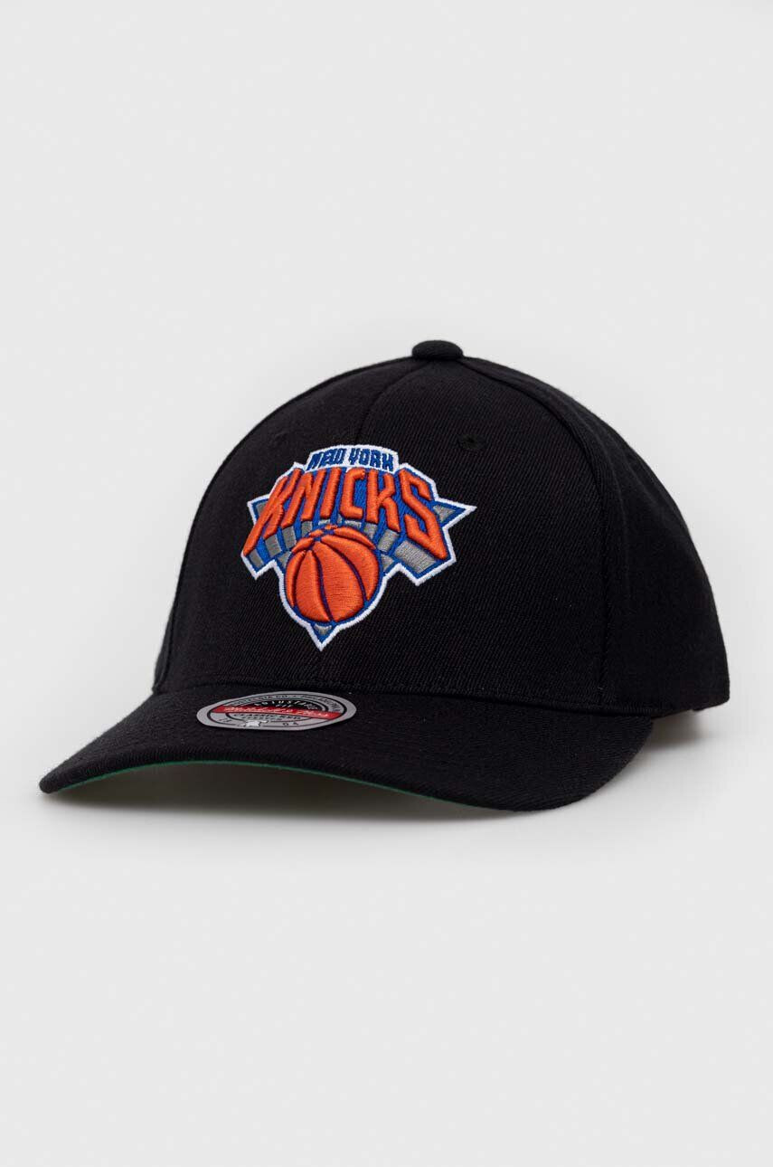 Mitchell&Ness Шапка с козирка с вълна Brooklyn Nets в черно с апликация - Pepit.bg