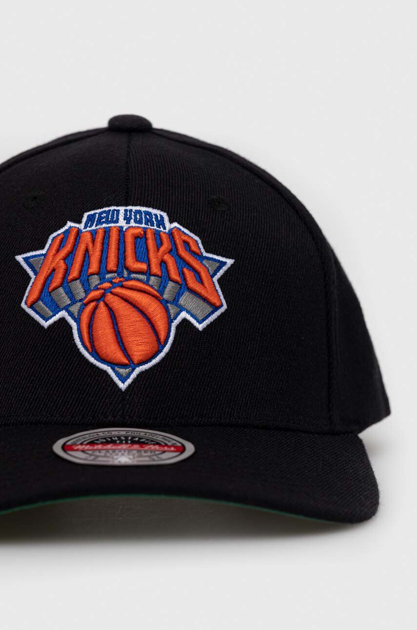 Mitchell&Ness Шапка с козирка с вълна Brooklyn Nets в черно с апликация - Pepit.bg