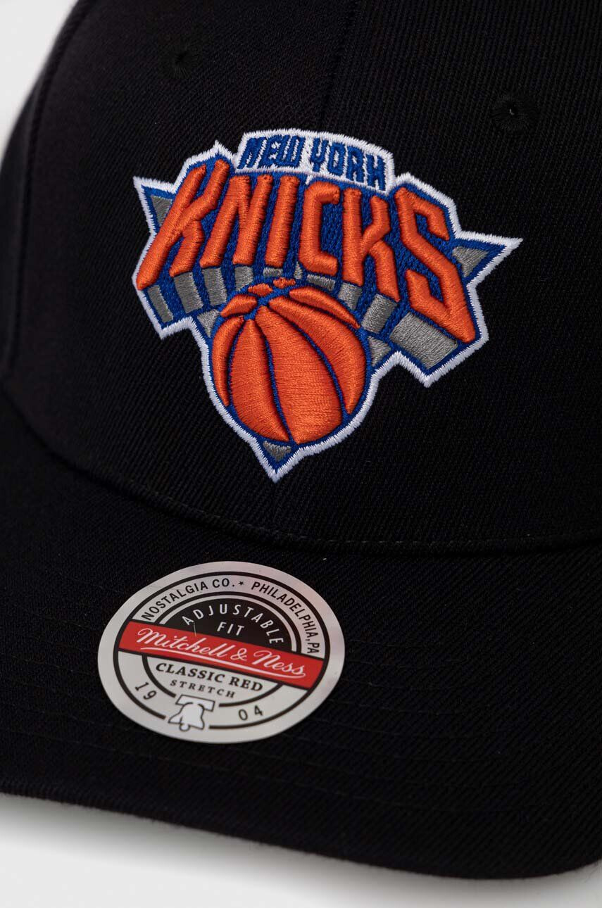 Mitchell&Ness Шапка с козирка с вълна Brooklyn Nets в черно с апликация - Pepit.bg