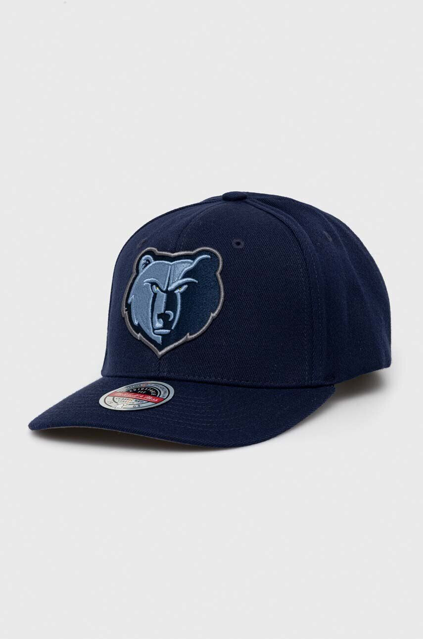 Mitchell&Ness Шапка с козирка с вълна Memphis Grizzlies в тъмносиньо с апликация - Pepit.bg