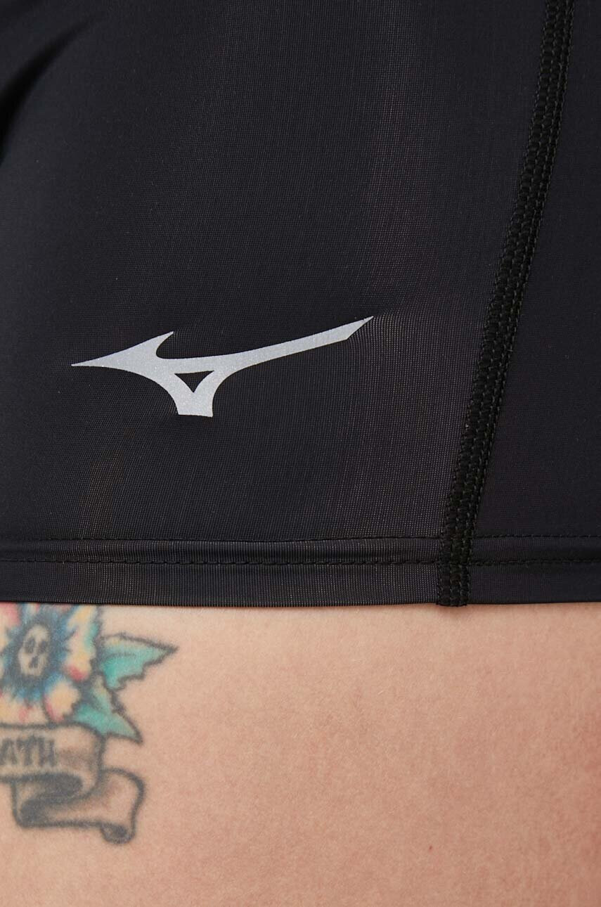 Mizuno Къс панталон за бягане Impulse Core в черно с изчистен дизайн с висока талия - Pepit.bg