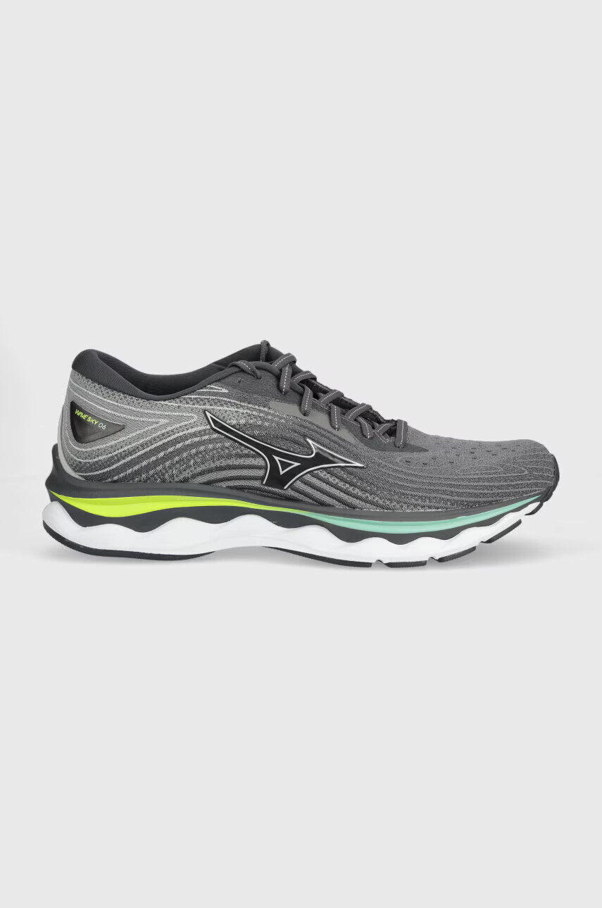 Mizuno Обувки за бягане Wave Sky 6 в сиво - Pepit.bg