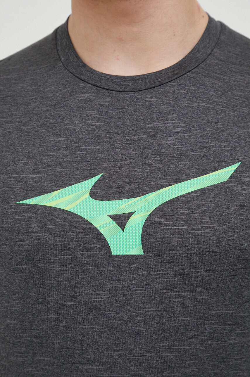 Mizuno Тениска за бягане Core RB в сиво с принт - Pepit.bg