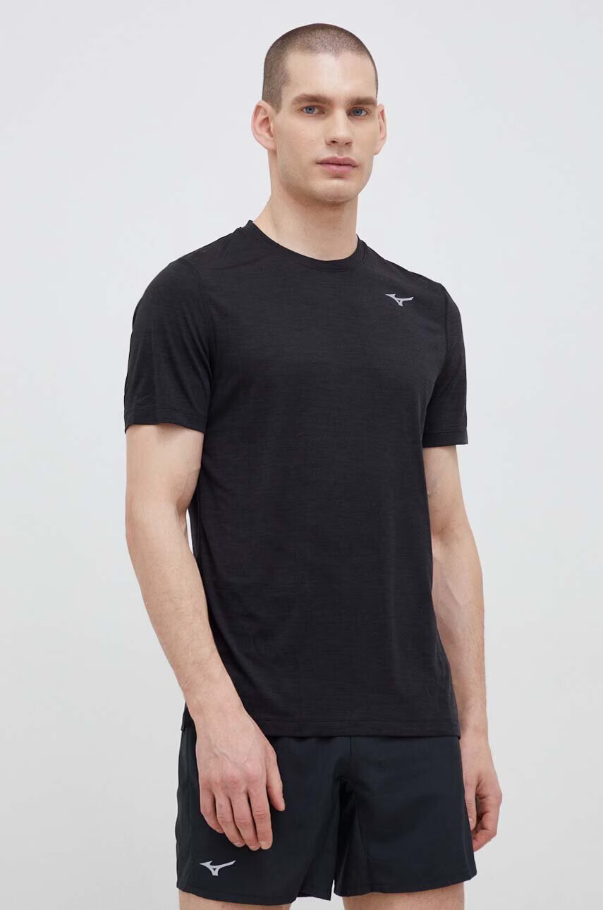 Mizuno Тениска за бягане Impulse в черно с изчистен дизайн - Pepit.bg