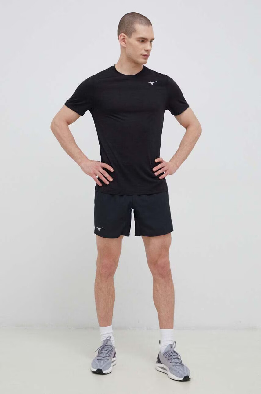 Mizuno Тениска за бягане Impulse в черно с изчистен дизайн - Pepit.bg