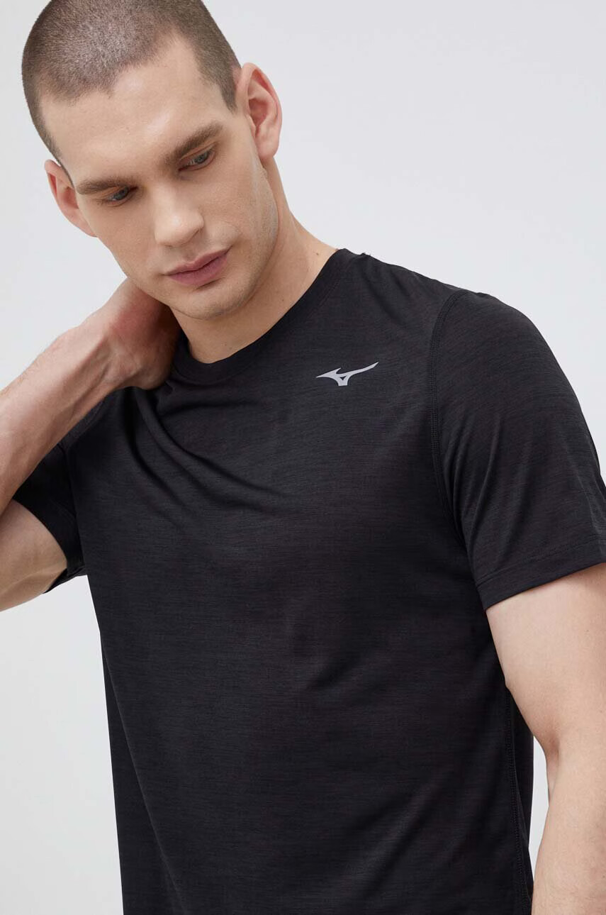 Mizuno Тениска за бягане Impulse в черно с изчистен дизайн - Pepit.bg