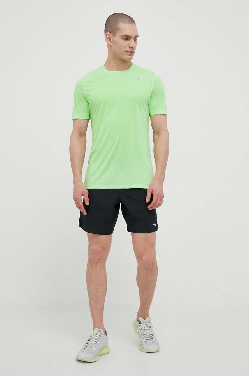 Mizuno Тениска за бягане Impulse в зелено с изчистен дизайн - Pepit.bg