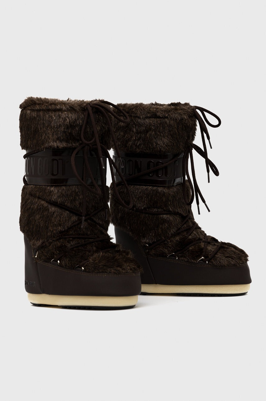 Moon Boot Апрески Icon Faux Fur в кафяво - Pepit.bg