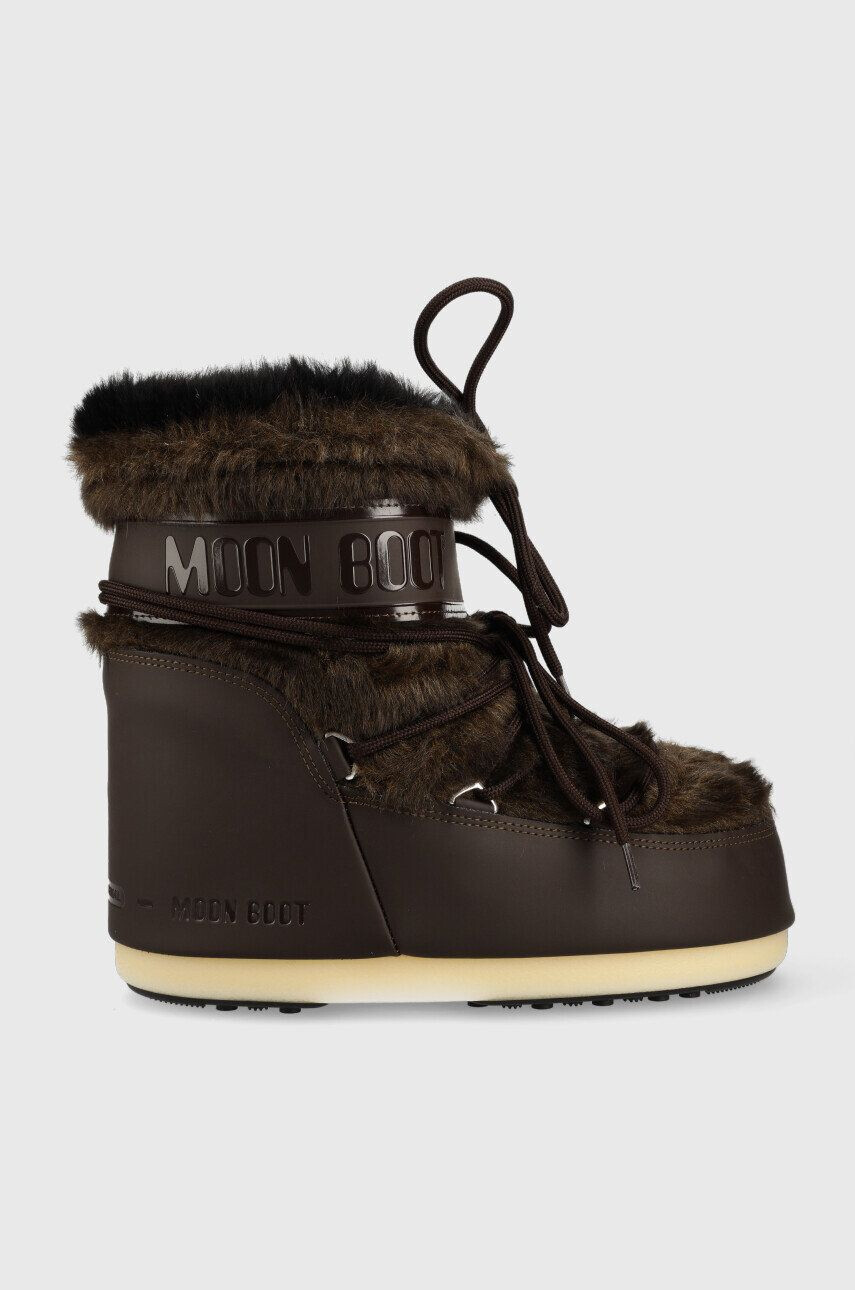 Moon Boot Апрески Icon Low Faux Fur в кафяво - Pepit.bg