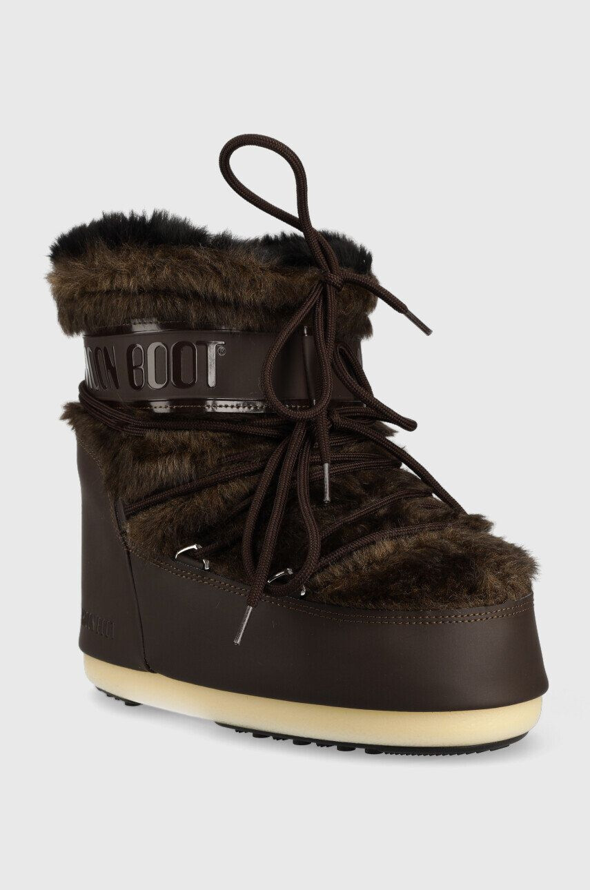 Moon Boot Апрески Icon Low Faux Fur в кафяво - Pepit.bg