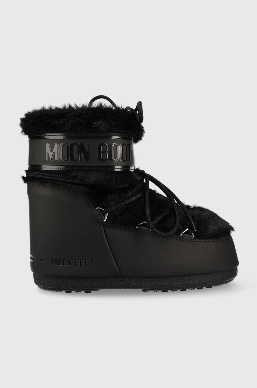 Moon Boot Апрески Icon Low Faux Fur в черно - Pepit.bg