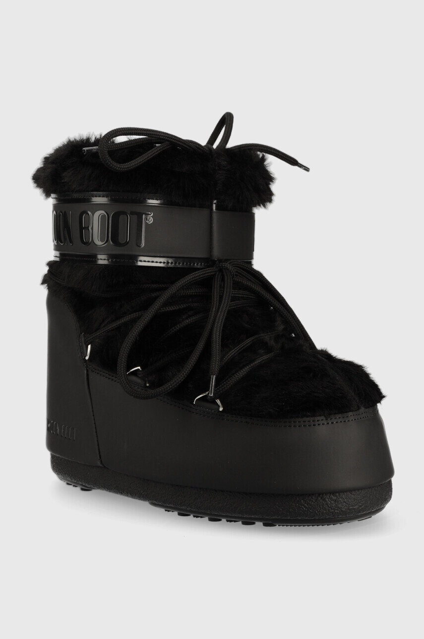 Moon Boot Апрески Icon Low Faux Fur в черно - Pepit.bg