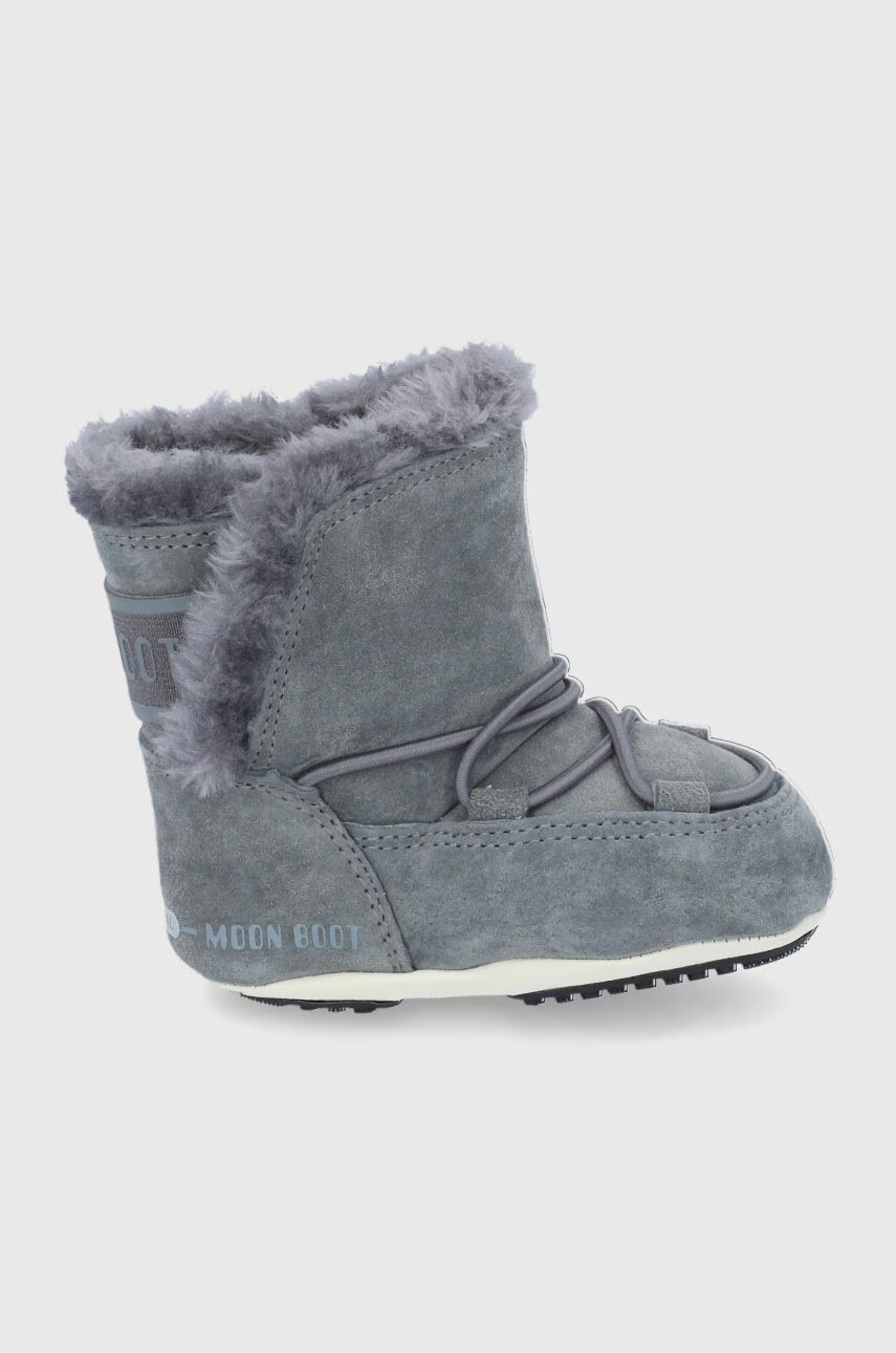Moon Boot Детски велурени апрески в сиво - Pepit.bg