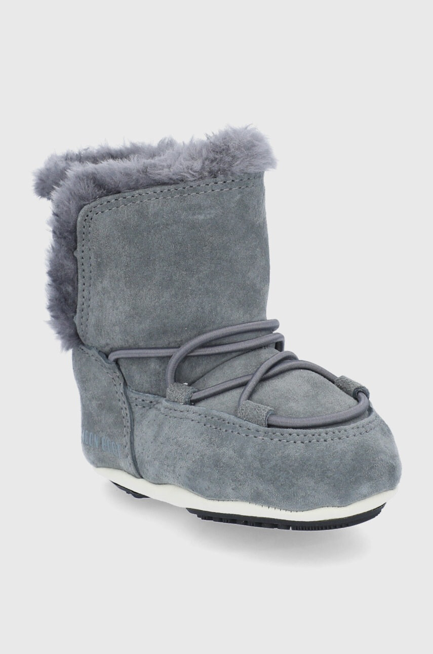 Moon Boot Детски велурени апрески в сиво - Pepit.bg