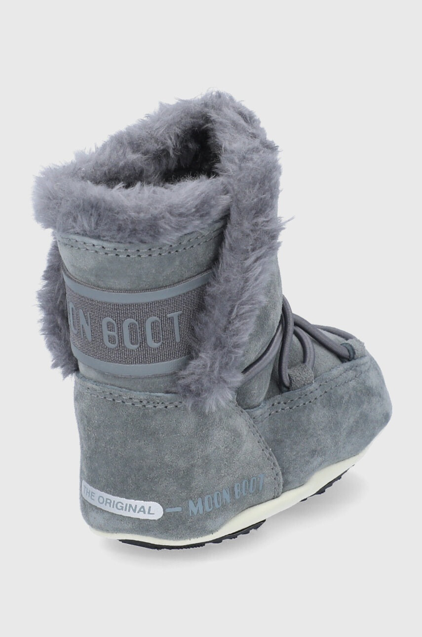 Moon Boot Детски велурени апрески в сиво - Pepit.bg