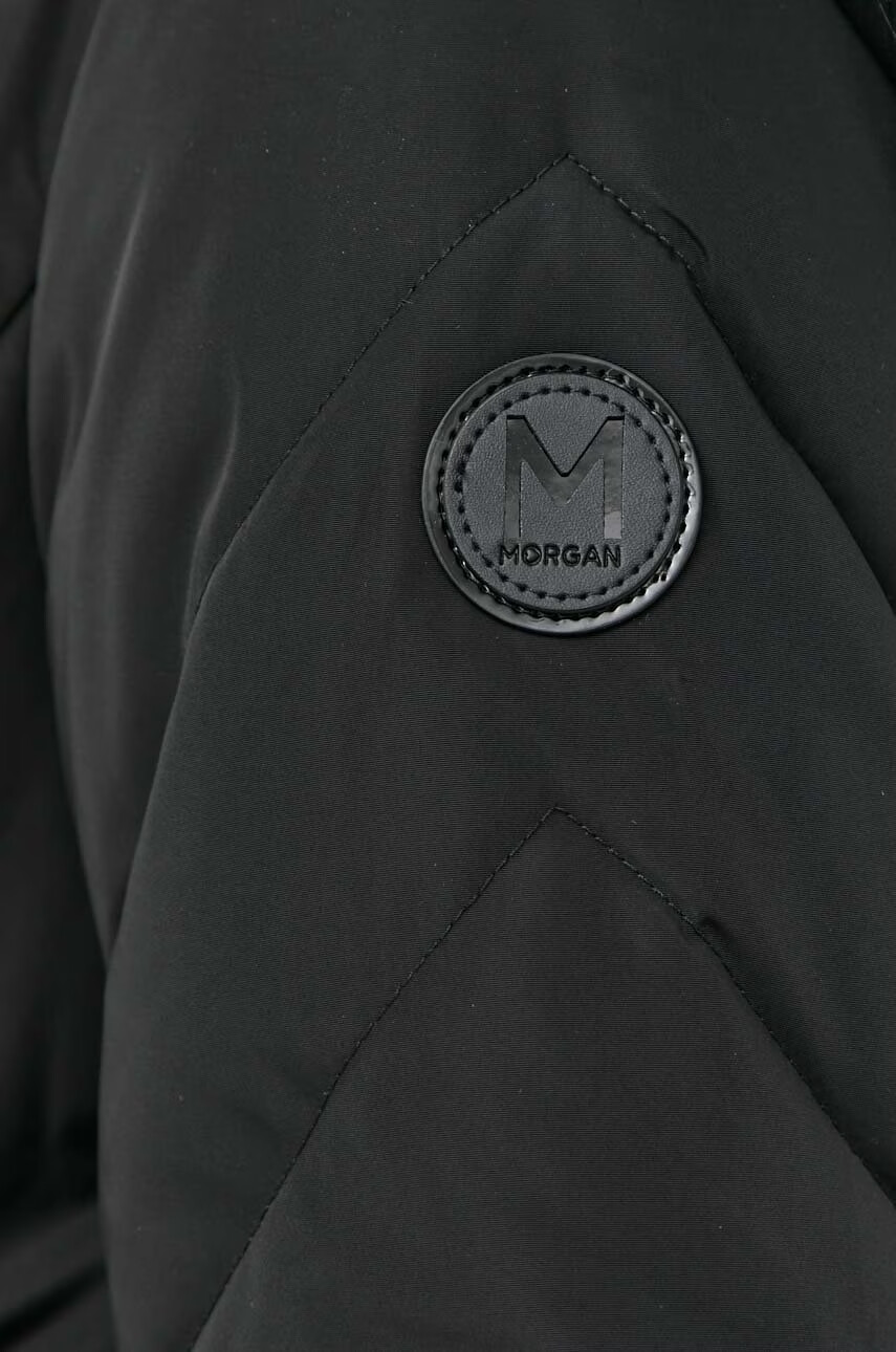 Morgan Пухено яке в черно със зимна изолация - Pepit.bg