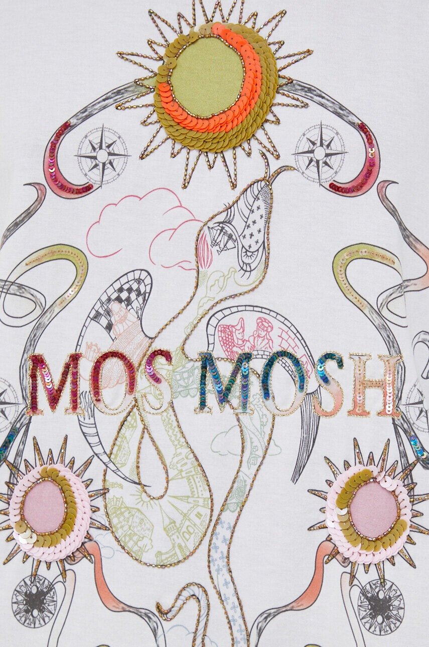 Mos Mosh Памучна тениска в бяло - Pepit.bg