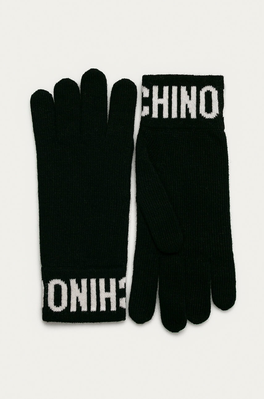 Moschino Ръкавици дамски в черно - Pepit.bg