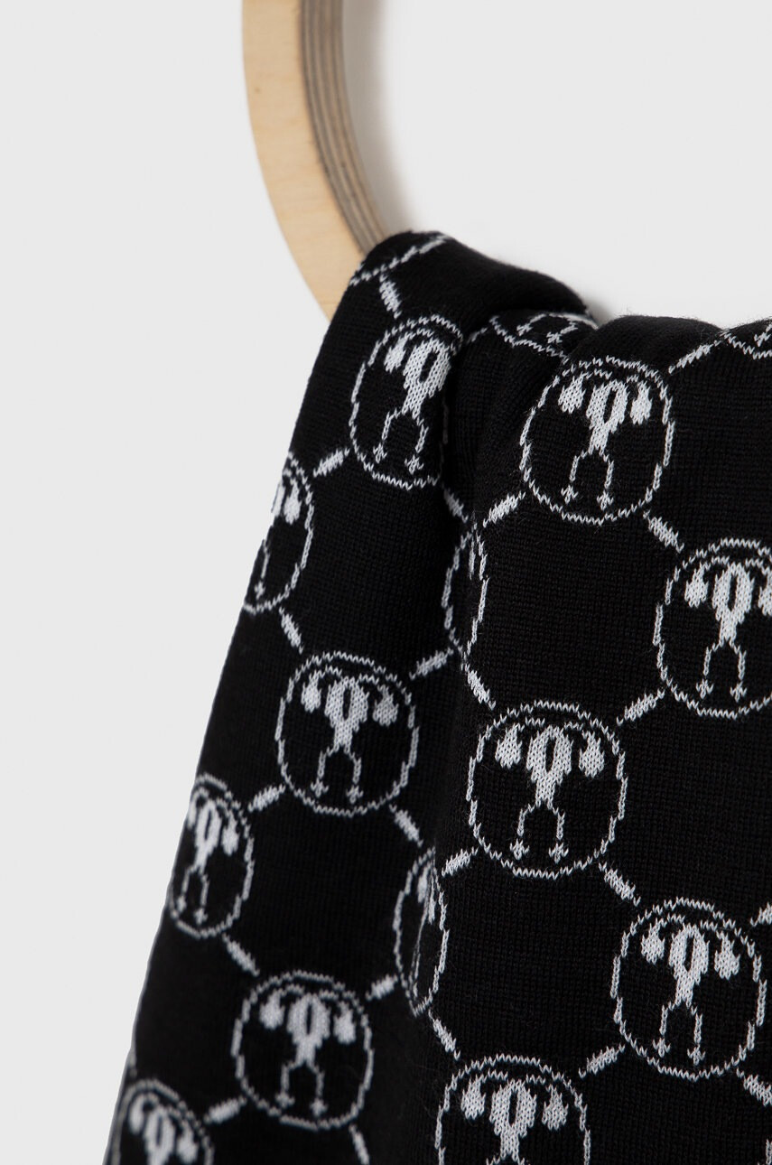 Moschino Шал дамски в черно с десен - Pepit.bg