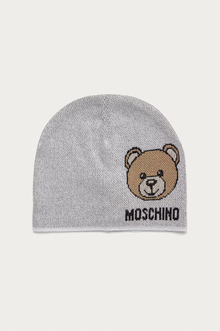Moschino Шапка в сиво с фина плетка - Pepit.bg