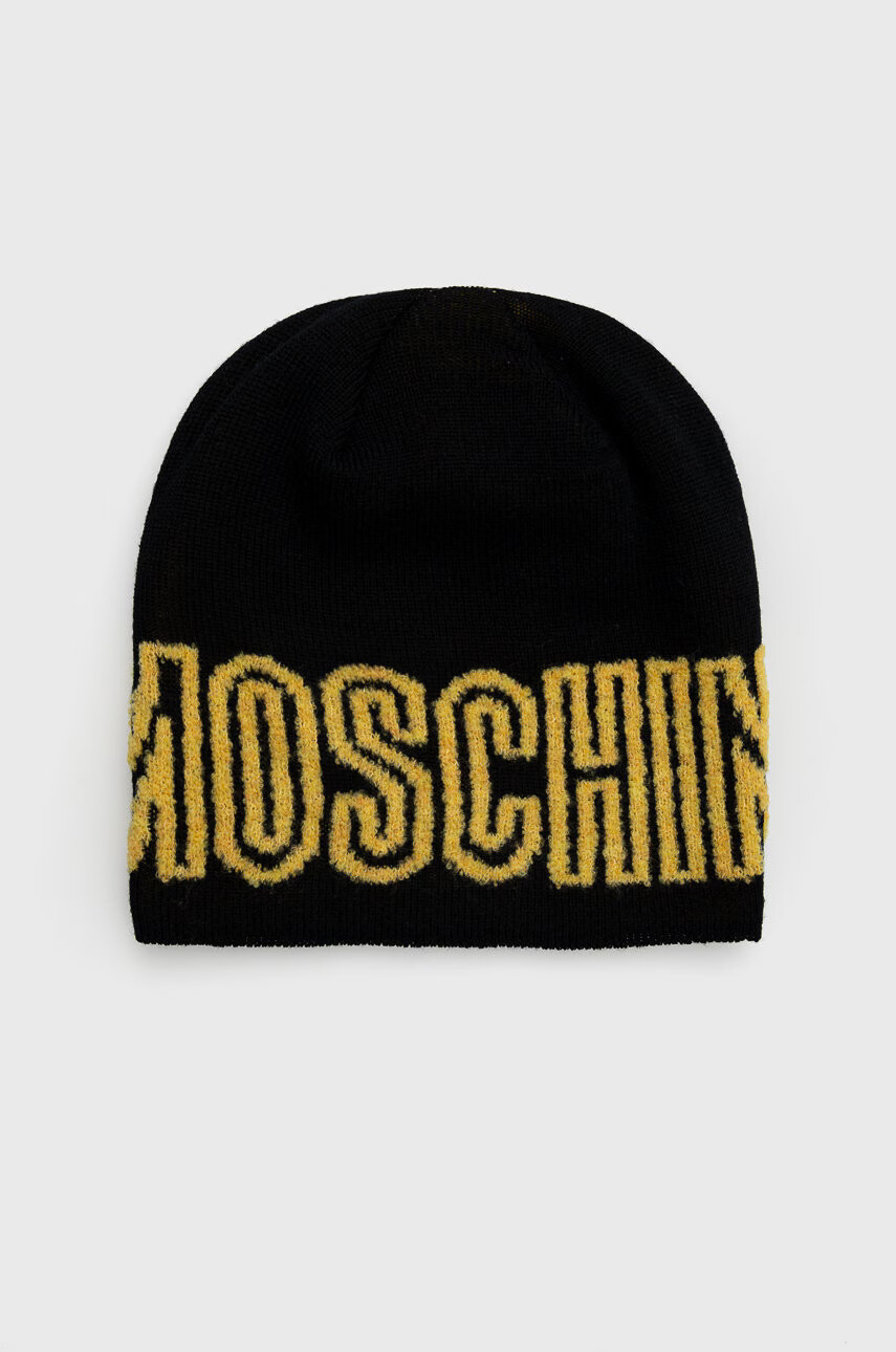 Moschino Шапка в черно с фина плетка от вълна - Pepit.bg