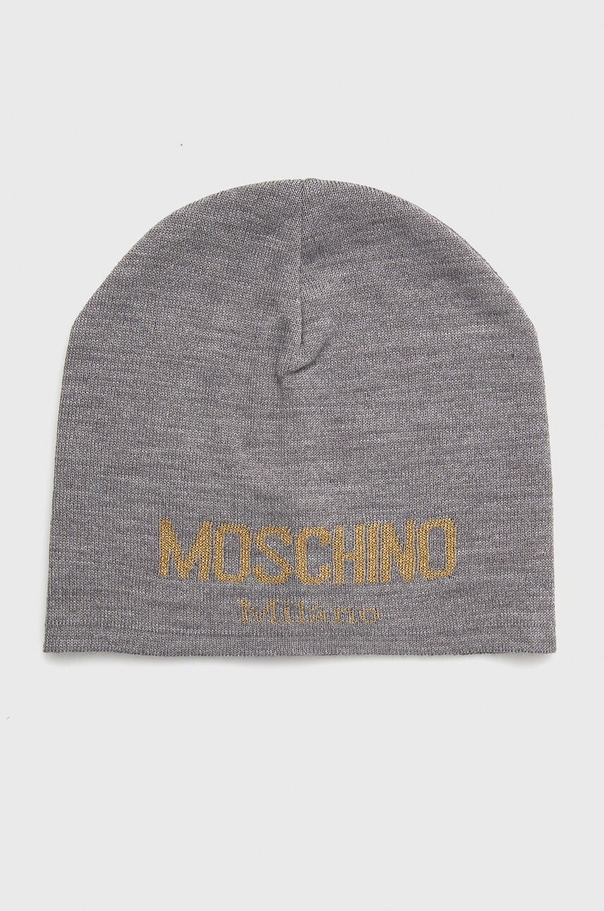 Moschino Шапка в сиво с фина плетка - Pepit.bg