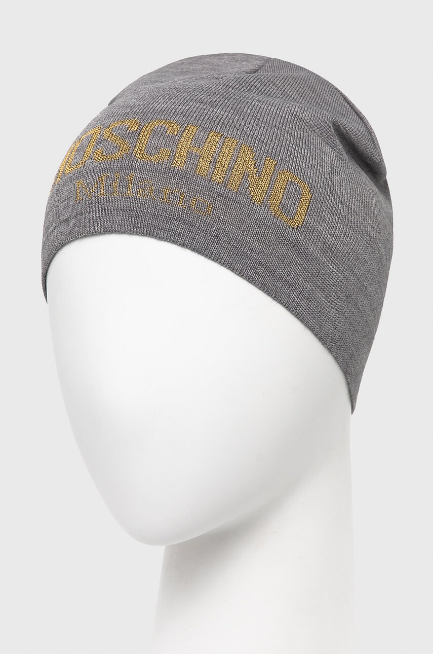 Moschino Шапка в сиво с фина плетка - Pepit.bg