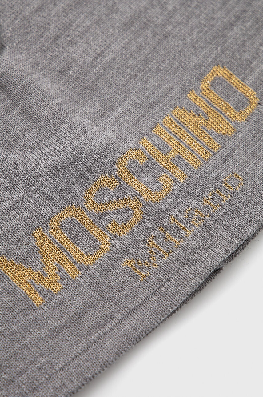 Moschino Шапка в сиво с фина плетка - Pepit.bg