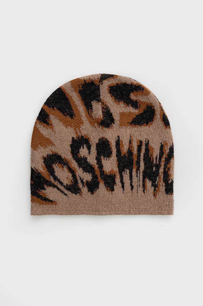 Moschino Шапка в кафяво с фина плетка - Pepit.bg
