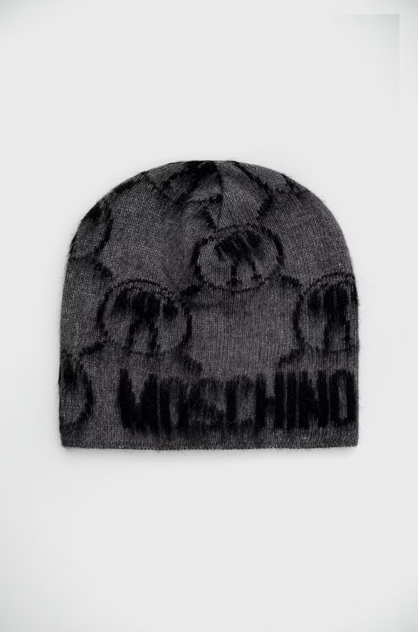 Moschino Шапка в сиво с фина плетка - Pepit.bg