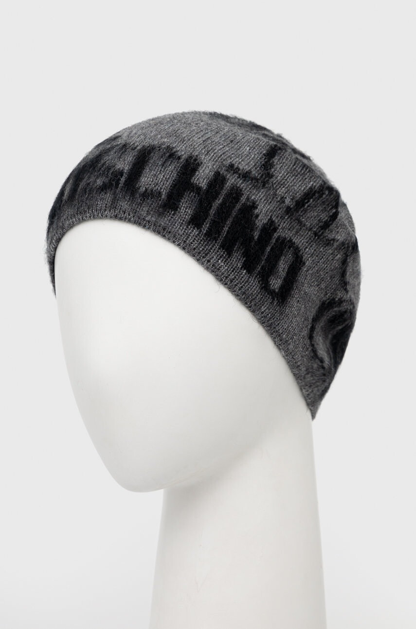 Moschino Шапка в сиво с фина плетка - Pepit.bg