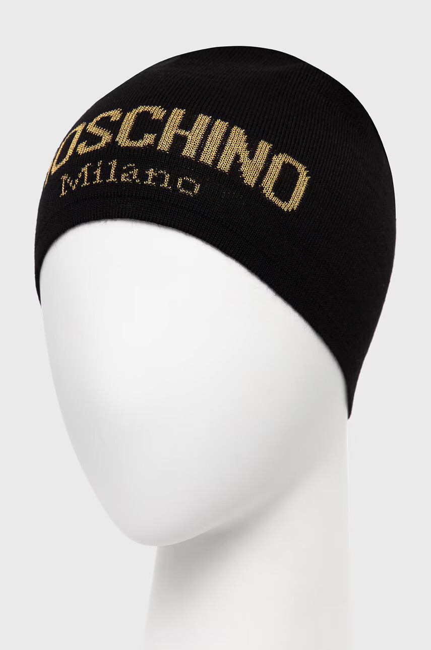 Moschino Шапка в черно с фина плетка - Pepit.bg